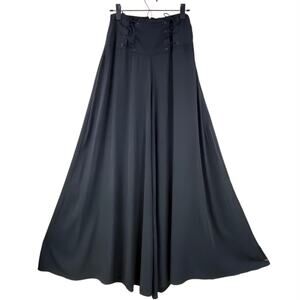 Sparkle & Fade Black Super Wide Leg Pants Size 4 Boho New With Tags